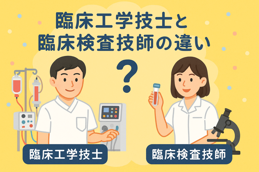 【進学情報】臨床工学技士と臨床検査技師の違いを徹底解剖！｜セムイ学園、臨床工学科ブログ｜セムイ学園