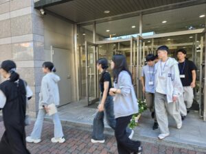 防災訓練-全学生避難