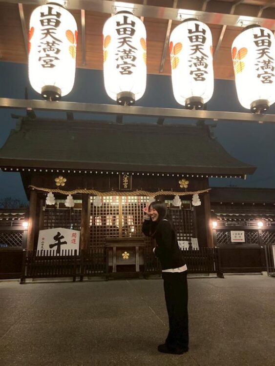 3年生コンビで参拝